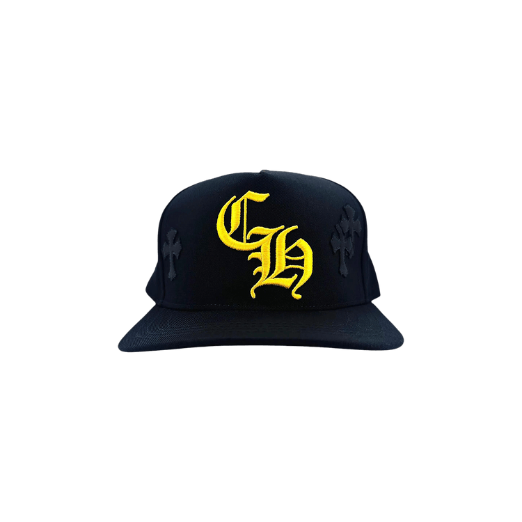Chrome Hearts Cross Patch Baseball Hat 'Black/Yellow'