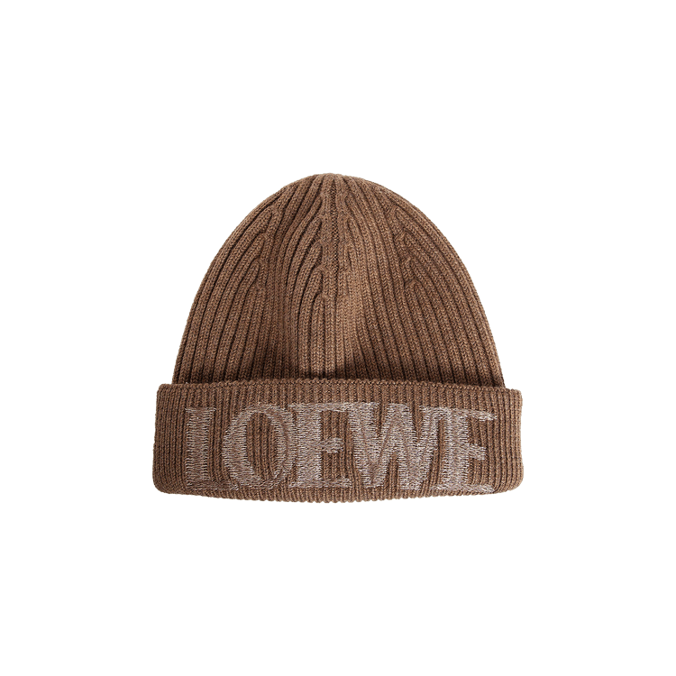 Buy Loewe Wool Beanie 'Light Brown' - F540257X23 3130 | GOAT