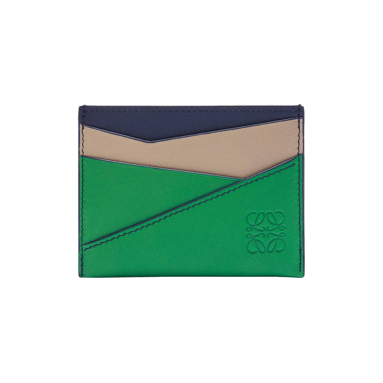 Buy Loewe Puzzle Edge Plain Cardholder 'Sand/Tropical Green