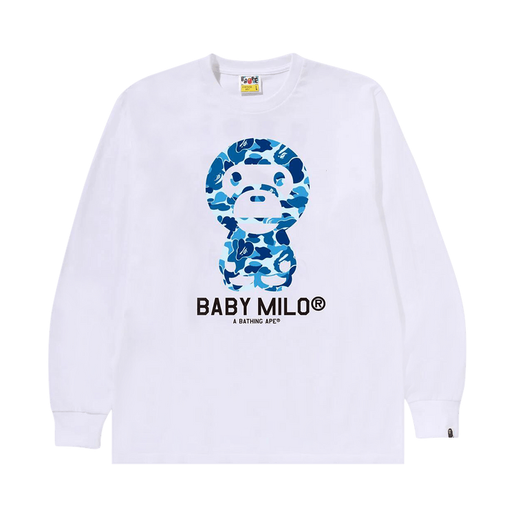 ト*プ様 BAPE BABY MILO LONG SLEEVE A BATHING APE® Abc Camo Milo on Ape Head Ls Tee | Bape