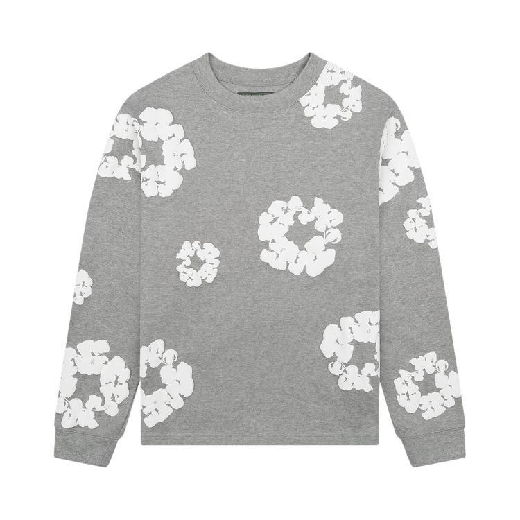 Футболка с венком из джинсовой ткани Tears с длинным рукавом 