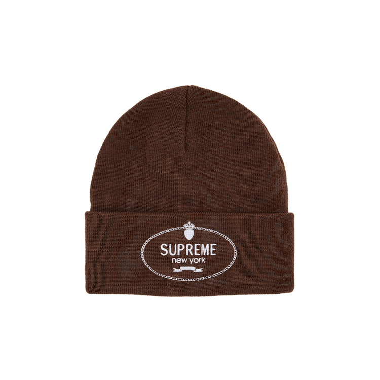 Buy Supreme Crest Beanie 'Brown' - FW24BN82 BROWN | GOAT UK