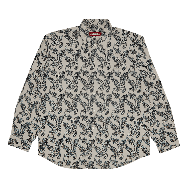 Buy Supreme Paisley Flannel Shirt 'White' - FW24S43 WHITE | GOAT