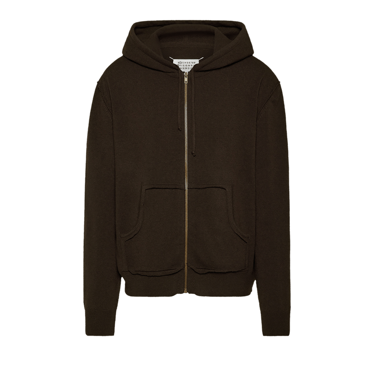 Buy Maison Margiela Zipped Hoodie 'Dark Brown' - S50GU0234