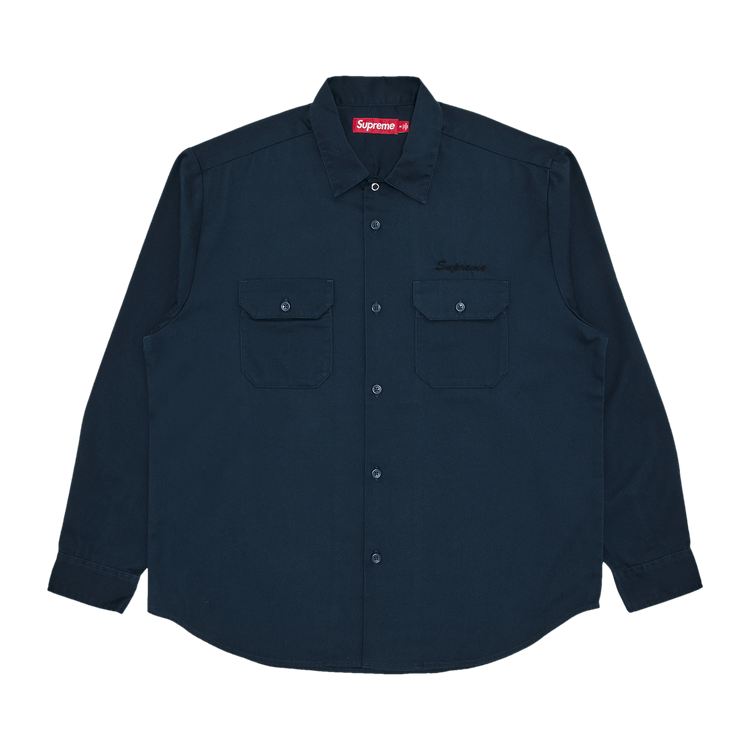 Buy Supreme Snow White Work Shirt 'Light Navy' - FW24S48 LIGHT
