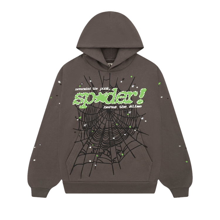 Толстовка с капюшоном Sp5der Punk V2 'Сланцево-серая'