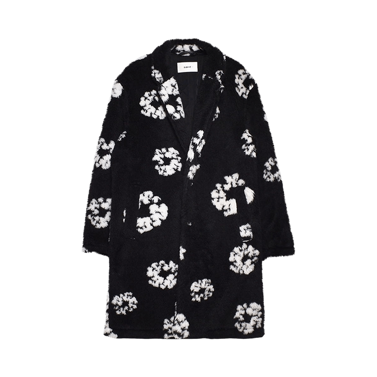 Buy SAINT Mxxxxxx x Denim Tears Wreath Fur Coat 'Black' - SM YS1