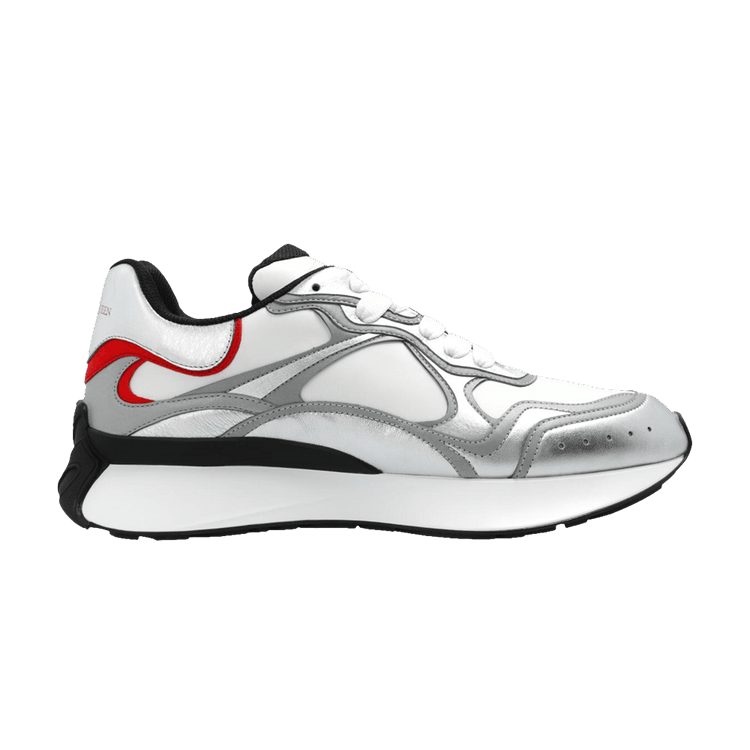 Buy Alexander McQueen Sprint Runner 'Silver White Red