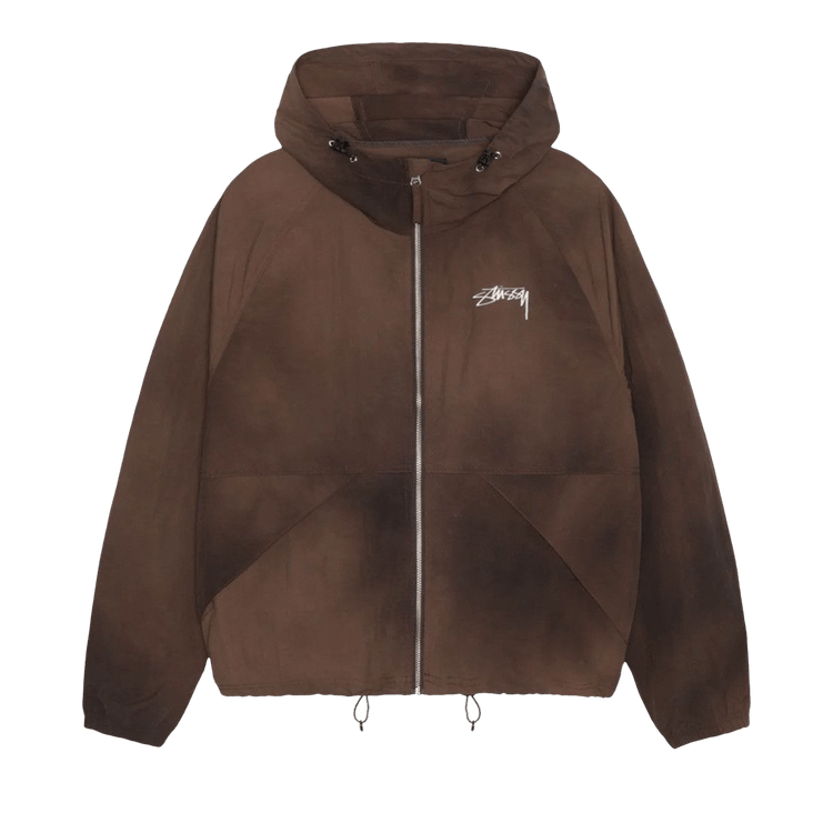 ジャケット・アウター Stussy beach shell Wave Dye coffee STUSSY 22AW Beach Shell Wave Dye Jacket 115647 Nylon Brown