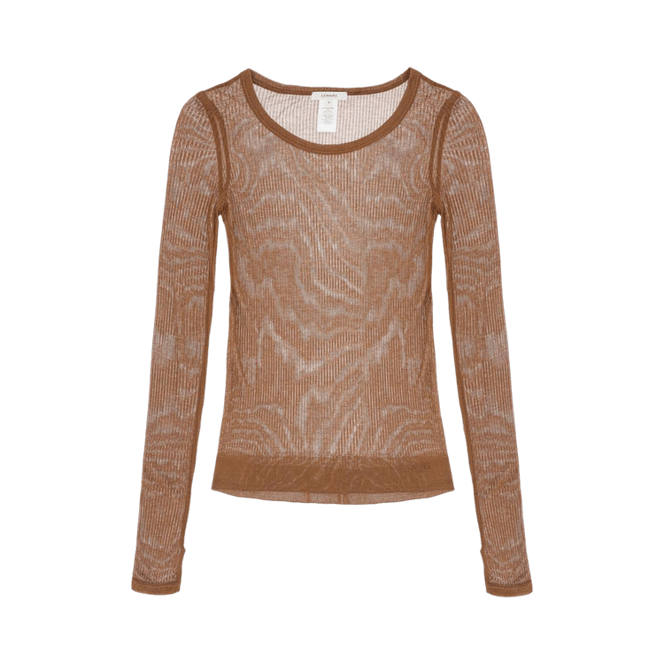 Tシャツ・カットソー LEMAIRE Women Tunic Tops TO1278LK1017 BR449 DARK BROWN Brown Lemaire Seamless Top - Dark Brown - Women | TO1278LK1017BR449