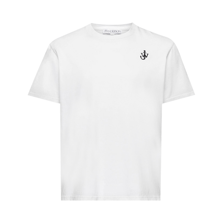 Tシャツ・カットソー J W ANDERSON ANCHOR EMBROIDERY T-SHIRT (JT0257 PG1510WHITE) JW ANDERSON-ANCHOR EMBROIDERY T-SHIRT-JT0257 PG1510 520 – Dope