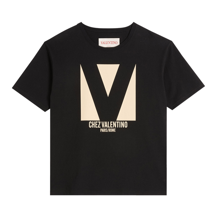 VALENTINO| (6Y0J0S34 UXM 6RU / 6Y2J0S34 UXM 6RU) Buy Valentino Chez Valentino Print T-Shirt 'Black