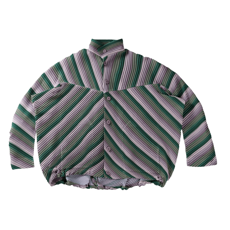 Buy Homme Plissé Issey Miyake RB Stripes 2 Blouson 'Green