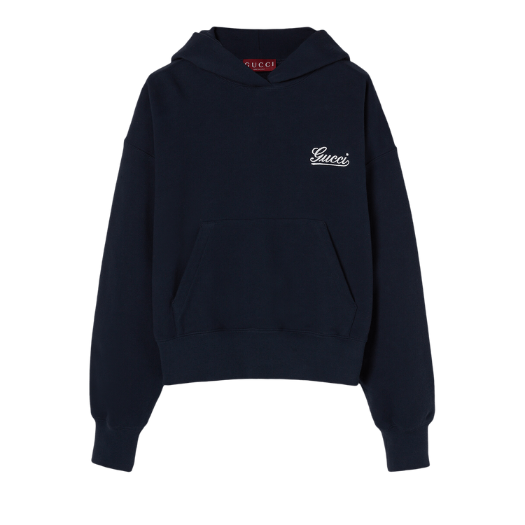 Buy Gucci Jersey Hoodie 'Navy' - 787274 XJGSY 4215 | GOAT