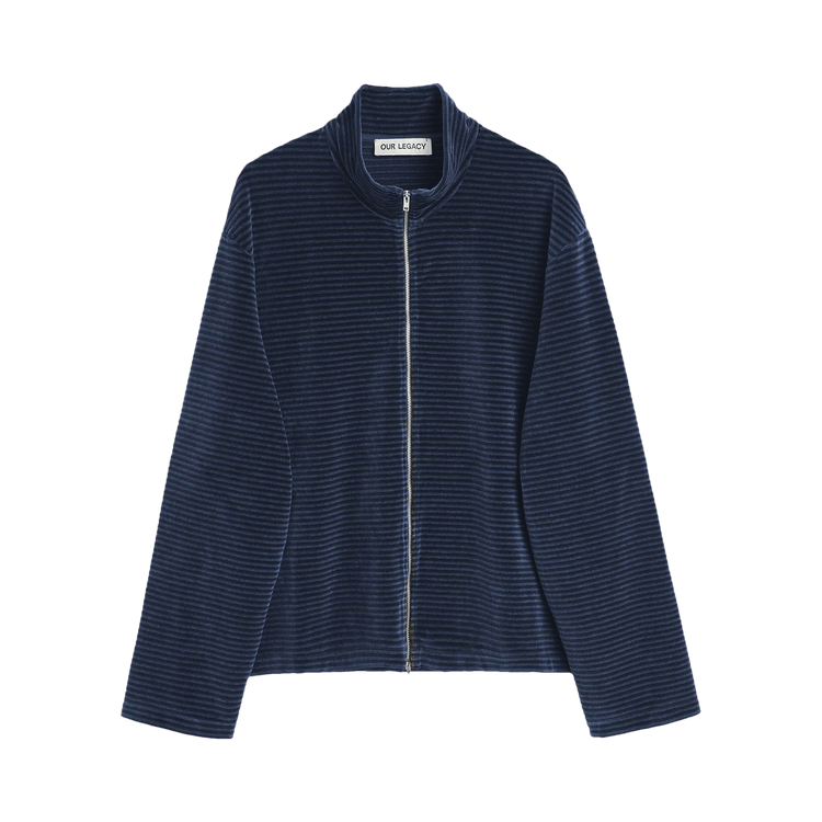 Buy Our Legacy Shrunken Full Zip Polo 'Phantom' - M4243SPS | GOAT