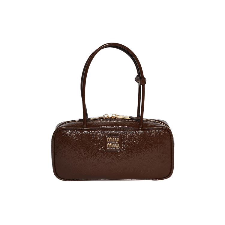 Miu Miu｜ (5BB173 ADNT F0BW5) Buy Miu Miu Beau Naplak Patent Leather Bag 'Palisander