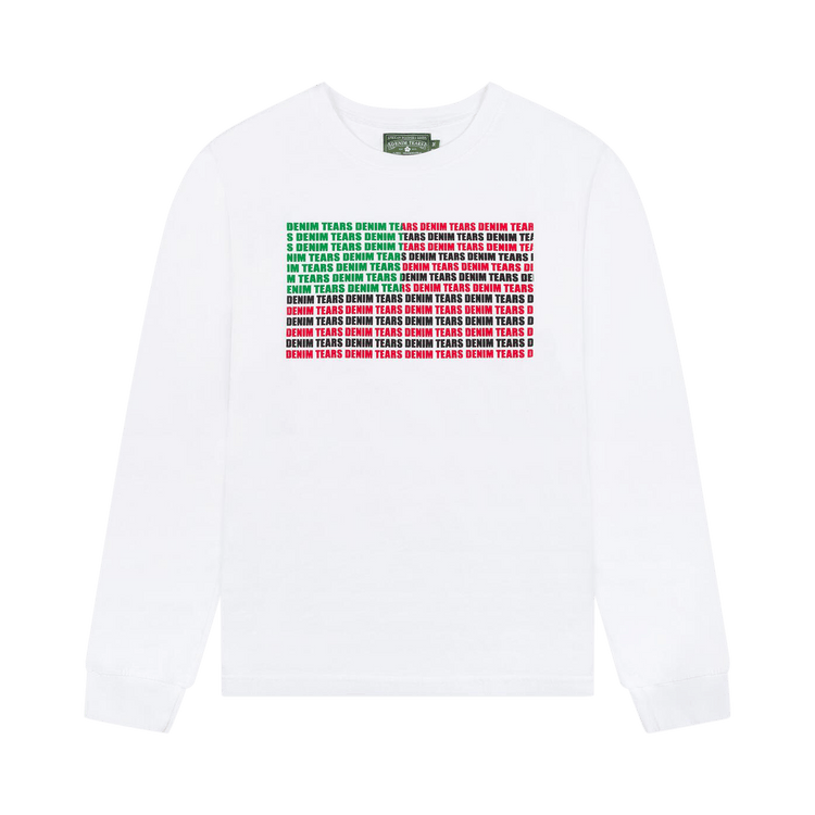 Buy Denim Tears Logo Flag Long-Sleeve Tee 'White' - FW24TLS0022 | GOAT