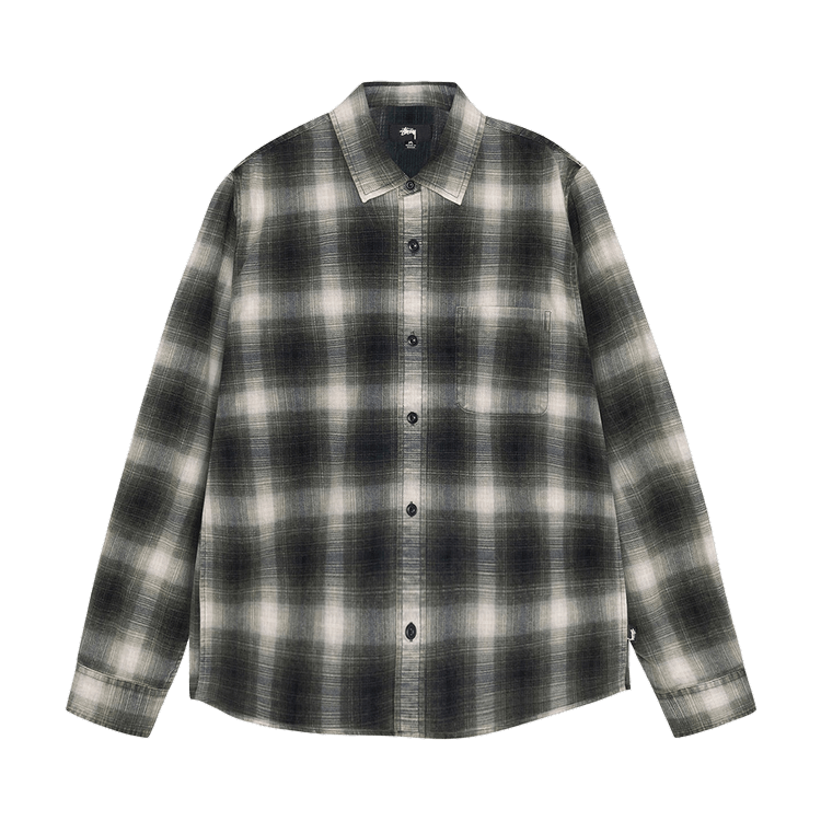 Buy Stussy Rocco Flannel Plaid Shirt 'Grey' - 1110343 GREY | GOAT