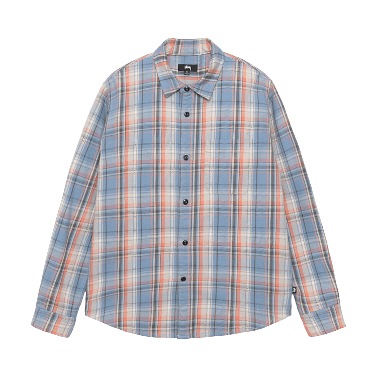 Buy Stussy Dan Washed Cotton Plaid Shirt 'Blue' - 1110344 BLUE | GOAT