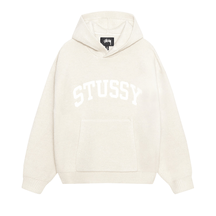 Buy Stussy Felt Patch Knit Hoodie 'Natural' - 117240 NATU | GOAT