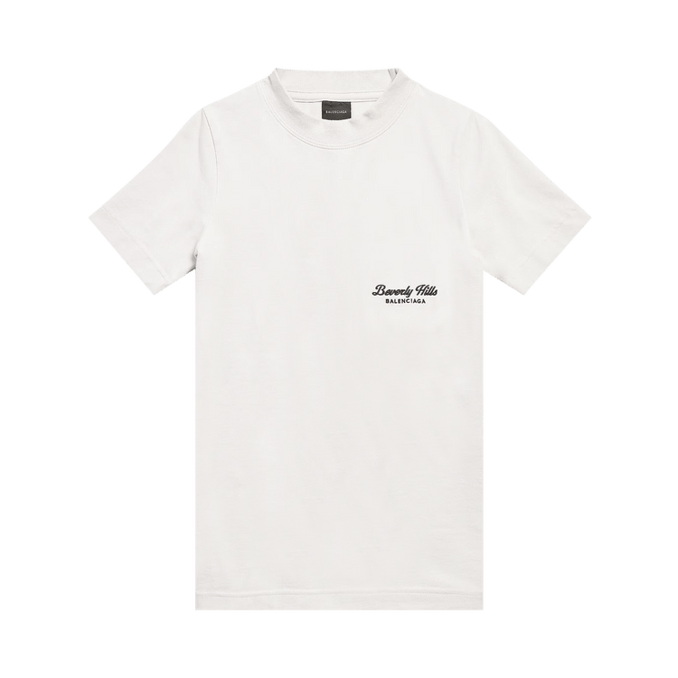 Tシャツ・カットソー BALENCIAGA Woman T-Shirt White 768075TQVS5 3307 Buy Balenciaga Fitted T-Shirt 'Off White/Black' - 768075