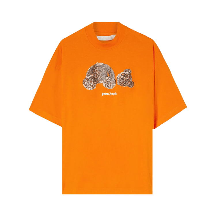 Buy Palm Angels Leopard Bear Loose Tee 'Orange/Brown