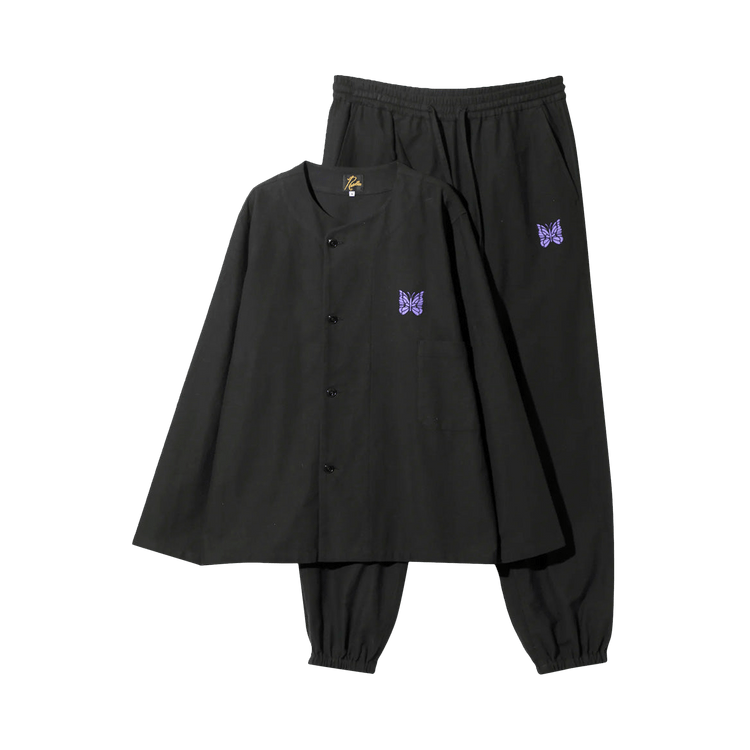 NEEDLES｜ WEAR (Pajama Set Poly Oxford - Black (QV3 NEEDLES | SS25 Collection Pajama Set - Poly Oxford