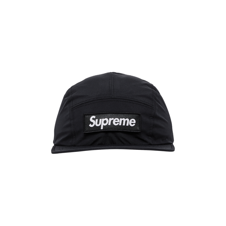 New Supreme Camo Camp Cap Hat Box Logo 5-Panel Black SS18