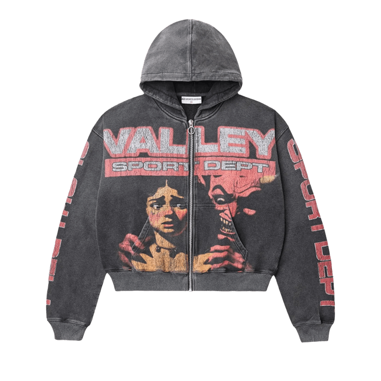 【SATIIIZ】Leon Nevada Velvet Zip-Up Hoodie Velvet sweatshirt with zip - BLACK | Colmar