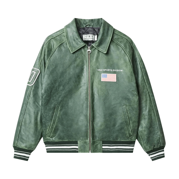 大学生協 割引 Forever Vale Buy Valley 11451 - 'Green' Jacket Leather ジャケット・アウター