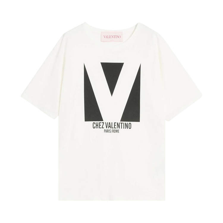 VALENTINO｜ (6B0MG24H 95W A03 / 6B3MG24H 95W A03) Valentino: Women's Jersey T-Shirt (Ivory) | DSMNY E-SHOP