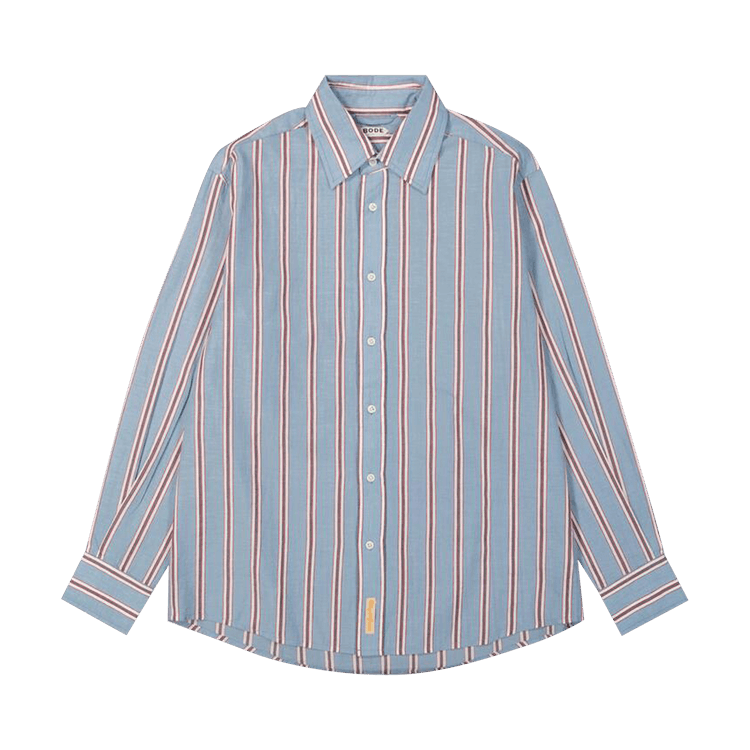 トップス Rainmaker / SHADOW STRIPE SHIRT Boyfriend Rainbow Lurex Stripe Long Sleeve Shirt- Foxcroft