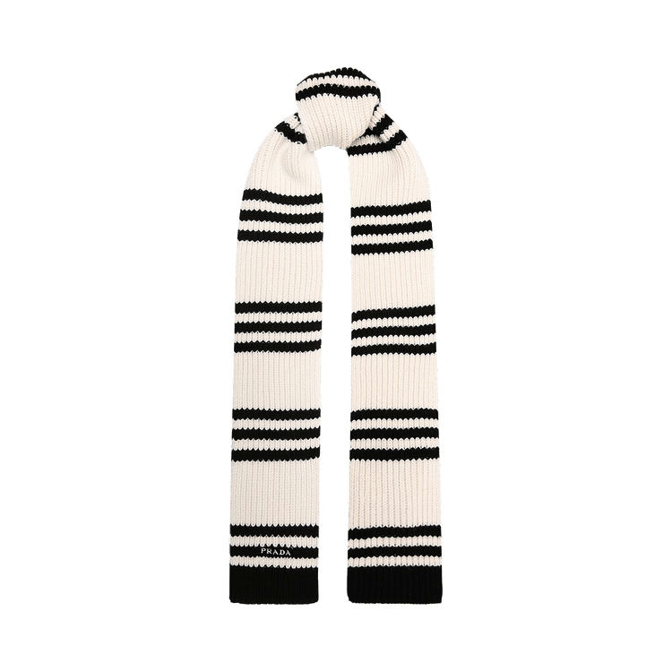 スカーフ PRADA SCARF (27456S21210QG F0967) Buy Prada Knit Scarf 'Black/White' - 27456 S21210QG F0967