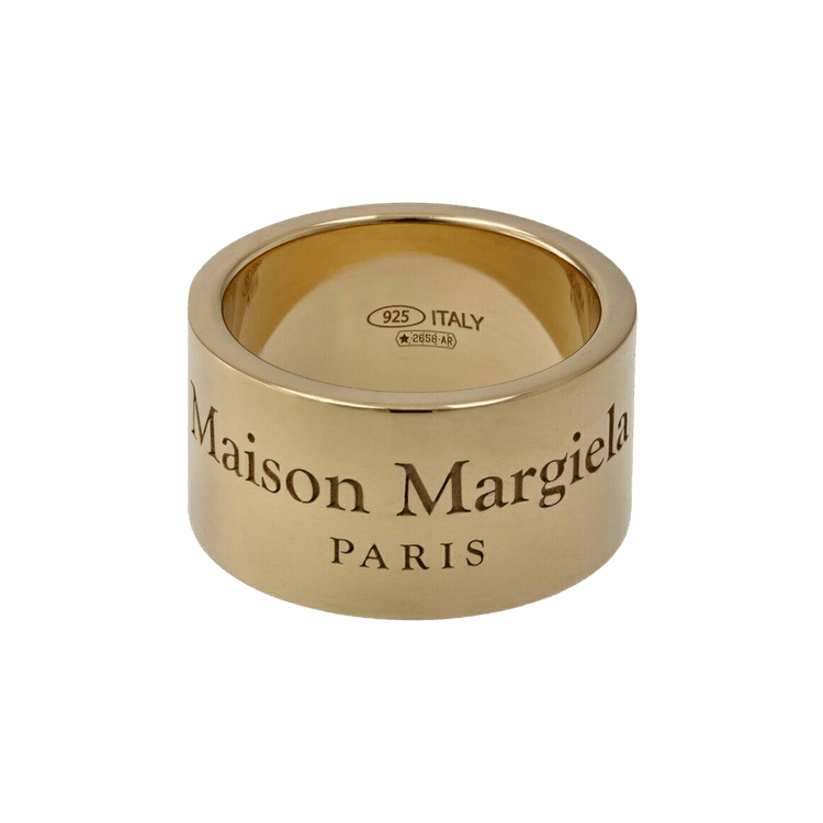 Buy Maison Margiela Logo Engraved Ring 'Yellow Gold' - SM1UQ0096