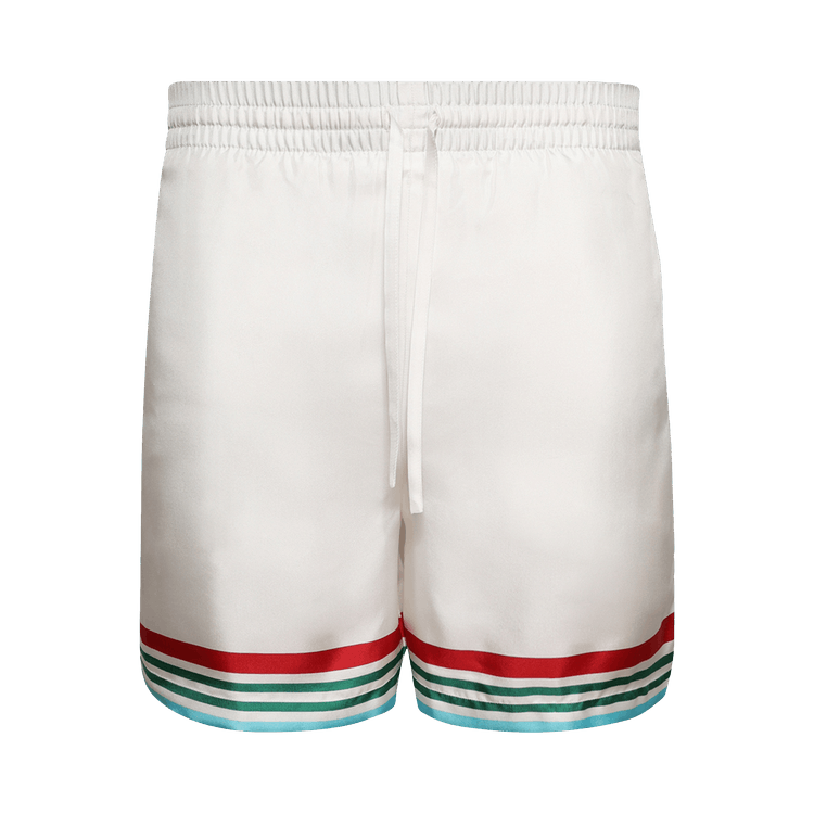 Buy Casablanca Casa Way World Series Silk Shorts 'White