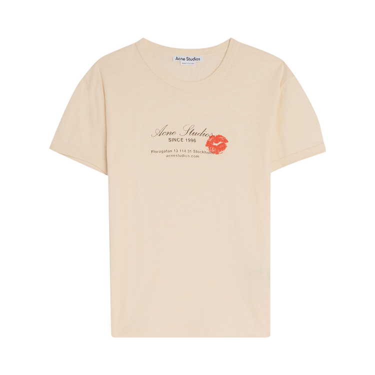 ★Acne Studios★ Logo Short Sleeve T-Shirt Pearl Gray AL0460 Acne Studios - Logo t-shirt - Pearl grey