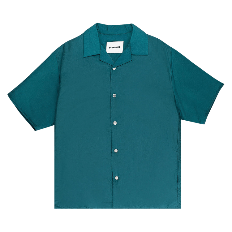 Buy Jil Sander Short-Sleeve Shirt 'Teal' - J47DL0140 J70003 430 | GOAT