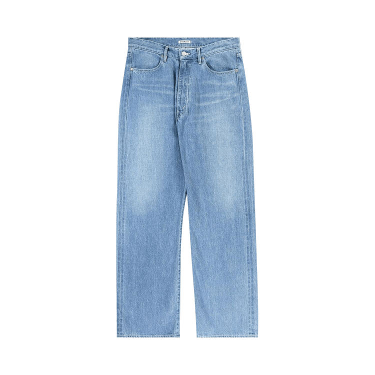 Buy Auralee Selvedge Faded Light Denim Pants 'Light Indigo Buy Auralee Selvedge Faded Light Denim Pants 'Light Indigo