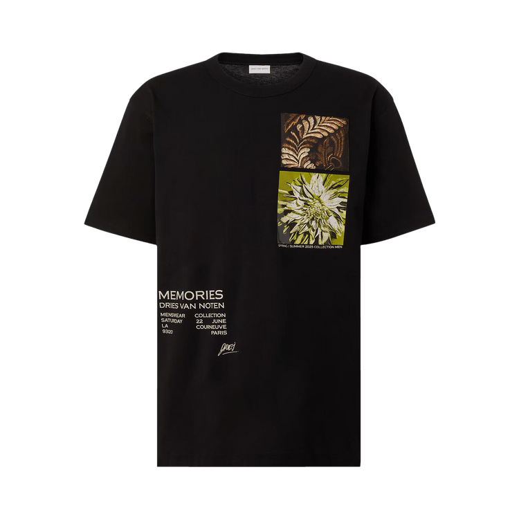 Buy Dries Van Noten Medium Fitted Print T-Shirt 'Black