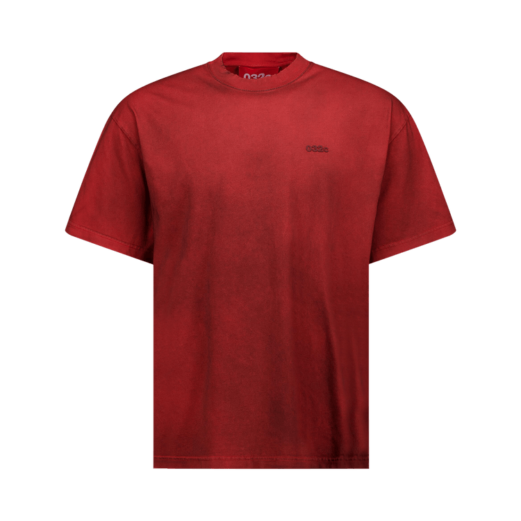 ★032c★ U ICARUS WITH NO SUN TSHIRT STAINED RED ICARUS WITH Red 'Icarus With No Sun' T-Shirt by 032c on Sale