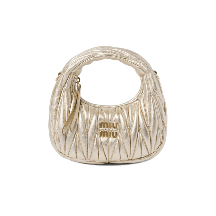 Buy Miu Miu Wander Matelassé Nappa Leather Hobo Mini-Bag