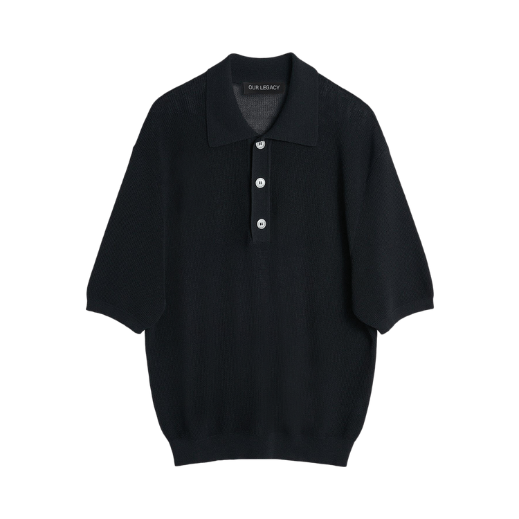 Buy Our Legacy Traditional Polo 'Black' - M2243TS | GOAT