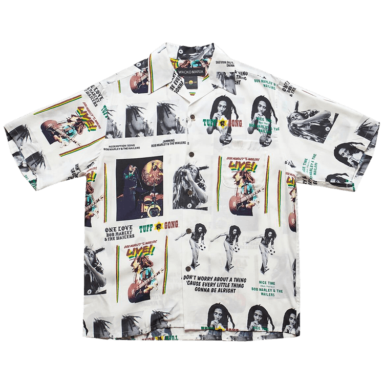 Buy Wacko Maria x Bob Marley Hawaiian Shirt 'White' - BOBMARLEY WM