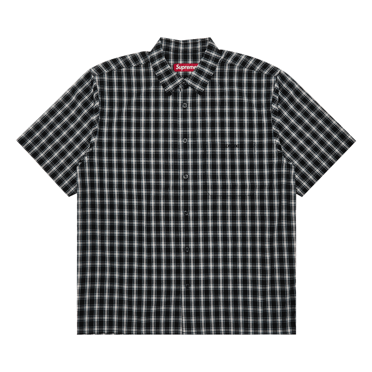 Buy Supreme Mini Plaid Short-Sleeve Shirt 'Black' - SS25S12