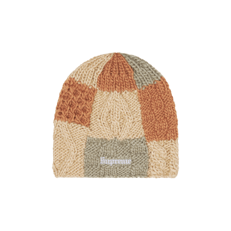 Supreme Block Knit Beanie Tan – Sole By Style