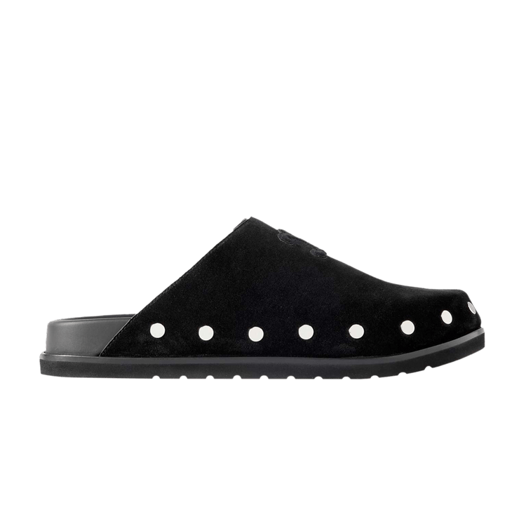 Buy CELINE Triomphe Logo-Appliquéd Studded Suede Mule 'Black