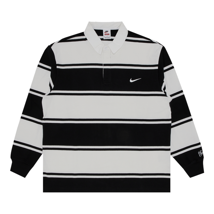 Buy Supreme x Nike Stripe Rugby 'Black' - SS25KN1 BLACK | GOAT