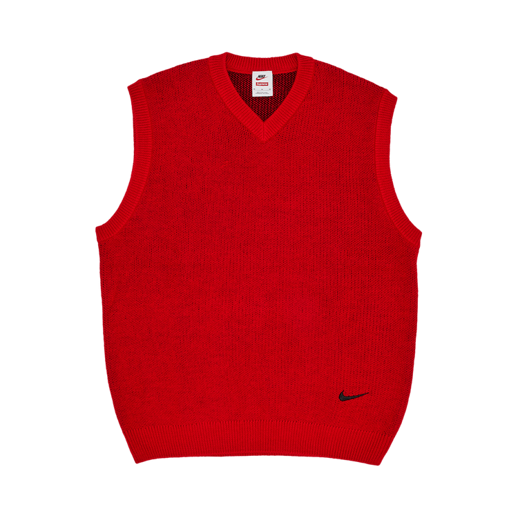 トップス Supreme Nike Sweater Vest Buy Supreme x Nike Sweater Vest 'Red' - SS25SK1 RED | GOAT