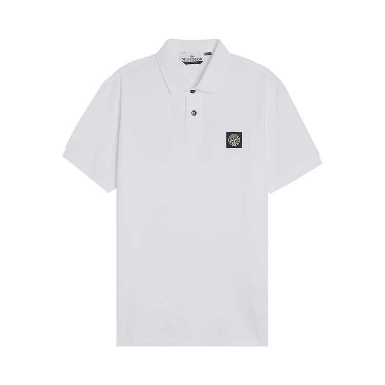 Buy Stone Island Compass Patch Logo Polo 'White' - 22002SCS0017