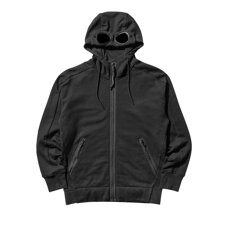 パーカー・フーディ C.P. COMPANY Men Hoodies 18CMSS028A 005086W 999 Black Buy C.P. Company Diagonal Raised Fleece Goggle Zipped Hooded